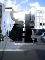 Kunstobjekt auf dem  Abstellgleis , stand fr�her auf dem Rasen vor der alten Mercartorhalle (ist im Zuge des Neubaus verbannt worden)