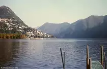 Der Luganersee, meines Erachtens eine der reizvollsten Ecken Europas, hier im Oktober 1992.