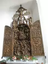 Mauer bei Melk, sp�tgotischer Schnitzaltar von 1509 in der Wallfahrtskirche Maria am gr�nen Anger (22.09.2013)