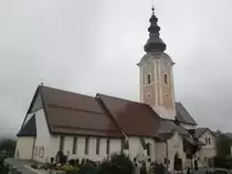 Feldkirchen, Pfarrkirche Maria Himmelfahrt, sp�tromanische Pfeilerbasilika, erbaut ab 1285, sp�tgotisch ver�ndert im 15. Jahrhundert (30.09.2013)