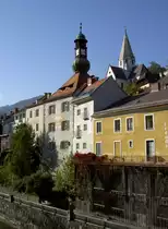 Murau, Altstadt mit altem Rathaus und St. Matth�us Kirche (03.10.2013)