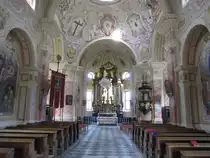 Wallfahrtskirche Heiligengrab, barocker Hochaltar von 1765, Seitenalt�re von 1770, 
Malereien von Johann Kleinneger (04.10.2013)