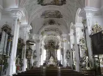 Weyarn, Klosterkirche St. Peter und Paul, Alt�re von Ignaz Hamel (06.10.2013)