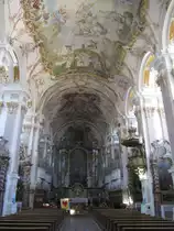 Altenmarkt a. d. Alz, barockes Langhaus der Klosterkirche St. Margarethen (21.07.2013)