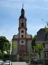 Oberschopfheim, die katholische Pfarrkirche St.Leodegar, Juni 2013