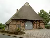 B�chen, altes Pastorat, Fachhallenhaus erbaut 1649 (14.07.2012)