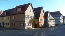 H�userzeile Ecke Bauhofstra�e und Pfluggasse in Dinkelsb�hl (Landkreis Ansbach, Bayern im Dez. 2013)