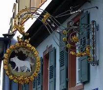 Freiburg, Restaurant  Wolfsh�hle  in der Altstadt, Okt.2013