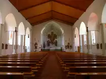 Wolfach, St.Laurentius-Kirche, Blick in den Innenraum, Juli 2013