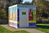 Bad-M�nstereifel -  k�nstlerisch wertvolles  WC-H�uschen - 16.11.2013
