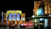 Frankreich, Languedoc, H�rault, Montpellier, Place de la Com�die by night. 23.01.2014