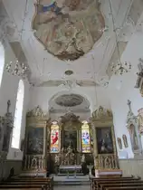Habsthal, Klosterkirche St. Stephanus, Fresken von Gottfried Bernhard G�z, Alt�re von johann Walter, Bildhauer Hans J�rg Martini (26.01.2014)