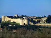 Fort Saint Andr� in Villeneuve lez Avignon (Frankreich, Languedoc-Roussillon,Gard). Das Bild entstand in Avignon (Frankreich, PACA, Vaucluse), Rocher des DOMS, beim Papstpalast am 31.01.2014