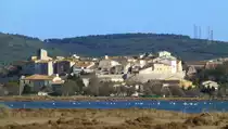Frankreich, Languedoc, H�rault, Blick auf Balaruc le Vieux. 06.02.2014