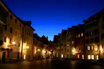 Abendlicher Blick �ber dem Arcasplatz von Chur; 20.02.2014