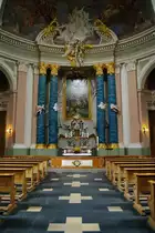 M�nster, Rokoko Hochaltar der St. Clemens Kirche, erbaut von 1744 bis 1753 (13.05.2010)