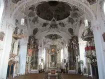 Bertoldshofen, barocke Alt�re von Leonhard Fischer und Matthias Sch�ffler, Stuck von Ignaz Finsterwalder, Bildhauer Ignaz Hillenbrand, Ausmalung von Anton W. Haffe und Matthias Wolcker (06.03.2014)