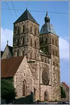 Osnabr�ck. Die im 13. Jahhundert gebaute Johanniskirche in den 1970er Jahren. Scan vom Dia.