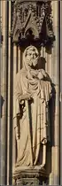 Kunst am K�lner Dom - Heiligenfiguren. Fr�hjahr 2014.