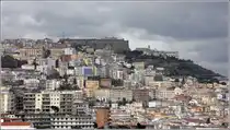 Neapel. Blick von Posillipo zum Castel Sant' Elmo. 27.03.2014