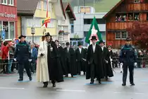 Landsgemeinde in Appenzell. Aufzug des Landammann, der Standeskommission sowie der Pr�sidenten und Mitglieder des Kantonsgerichtes zur Landsgemeinde auf dem Landsgemeindeplatz; 27.04.2014