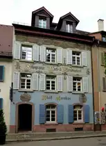 Freiburg, das  Haus zur Waag , beherbergt die Buch-und Steindruckerei Adolf Kornhas, Mai 2014