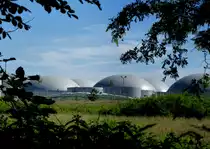 Eschbach, Blick auf die G�rbeh�lter der 2012 in Betrieb genommenen Biogasanlage, die gr��te in Baden-W�rttemberg, Juni 2013