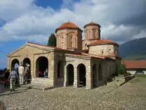Ohrid, Klosterkirche Sveti Naum, dreischiffige Kreuzkuppelkirche, gegr�ndet 895 (07.05.2014)