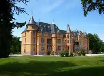 Schlo� Homburg im s�dlichen Elsa�, bekannt durch den Golfplatz und das Restaurant, Mai 2014