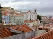 Lissabon, Alfama Viertel mit Sao Miguel Kirche (29.05.2014)