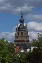 Die Wendalinusbasilika ist eine sp�tgotische Hallenkirche aus dem 14. Jahrhundert mit dem Grabmal des heiligen Wendelin. Die Basilika mit ihren Gew�lbemalereien z�hlt zu den herausragenden Sakralbauten des Saarlandes und ist eine bedeutende Pilgerkirche. St. Wendel / Saar am 05.06.2014