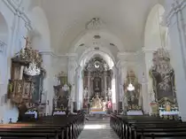 Ravelsbach, barocke Alt�re der Pfarrkirche Maria Himmelfahrt (20.04.2014)