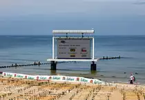 Blick auf den WM Fu�ballstrand im Seebad Heringsdorf. - 28.06.2014