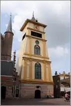 Enkhuizen. Der h�lzerne Turm der Westerkerk wurde 1519 errichtet. 07.07.2014