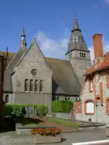 Bruyelle, St. Rictrude Kirche, erbaut von 1187 bis 1202 (30.06.2014)