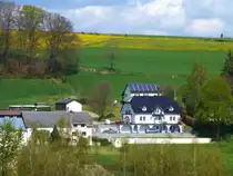 Belgien, Wallonien, Provinz L�ttich, deutschsprachige Gemeinschaft, Lengeler am Vennbahn Radweg (Strecke 47 in Belgien). 23.04.2014