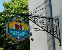 Freiburg,  Feierling  - seit �ber 120 Jahren Brauerei mit Gastst�tte und Biergarten in der Altstadt, Juni 2014