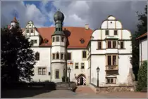 Glauchau verf�gt �ber eine Doppelschlossanlage. Hier geht der Blick aus dem Hof von Schloss Forderglauchau zum Schloss Hinterglauchau, das in den Jahren 1470 bis 1485 auf dem Gel�nde einer Burg aus dem 12. Jahrhundert errichtet wurde. 
12.08.2014