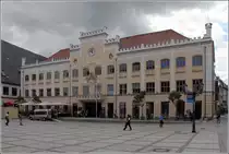 Zwickau. Das 1404 errichtete Rathaus am Hauptmarkt. 
12.08.2014