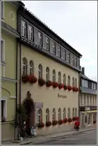 Oberwiesenthal ist die mit 914 m �. NN die h�chstgelegene Stadt Deutschlands. Hier ist das Rathaus am Markt zu sehen.
14.08.2014