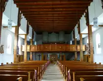 Titisee/Schwarzwald, Blick zur Orgelempore in der Kirche  Christk�nig , Juni 2014