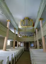 Wei�enstadt, Stadtpfarrkirche, Blick zur Orgelempore, Aug.2014