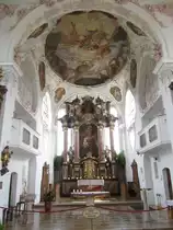 Westendorf, neubarocker Hochaltar von 1900 der St. Georg Kirche (07.07.2014)
