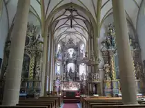 Bad Hofgastein, barocke Alt�re der Pfarrkirche Maria Himmelfahrt (01.08.2014)