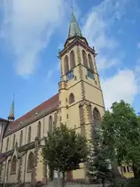 Sinzheim, St. Martin Kirche, erbaut von 1898 bis 1900 nach Pl�nen von Johannes Schroth (01.09.2014)