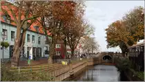 Greetsiel. An der Sielstra�e steht das Hotel Hohes Haus. 18.10.2014