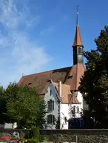 L�rrach, im Stadtteil Brombach steht die katholische Kirche St.Josef, erbaut 1899-1900, Sept.2014,