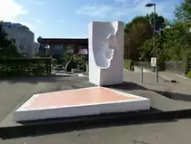 L�rrach, das Kunstwerk  Licht im Kopf  von Beatrix Sassen, aufgestellt 2002, Sept.2014