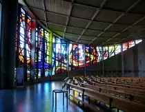 L�rrach, die 220 Quadratmeter gro�e Glaswand von Wilfrid Perraudin in der Kirche St.Peter, war bei der Fertigstellung die gr��te Betonlichtwand weltweit, Sept.2014