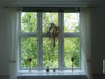 Ausblick aus dem Caf� Lindauhof in Boren (Kreis Schleswig-Flensburg, Schleswig-Holstein, Juli 2014)